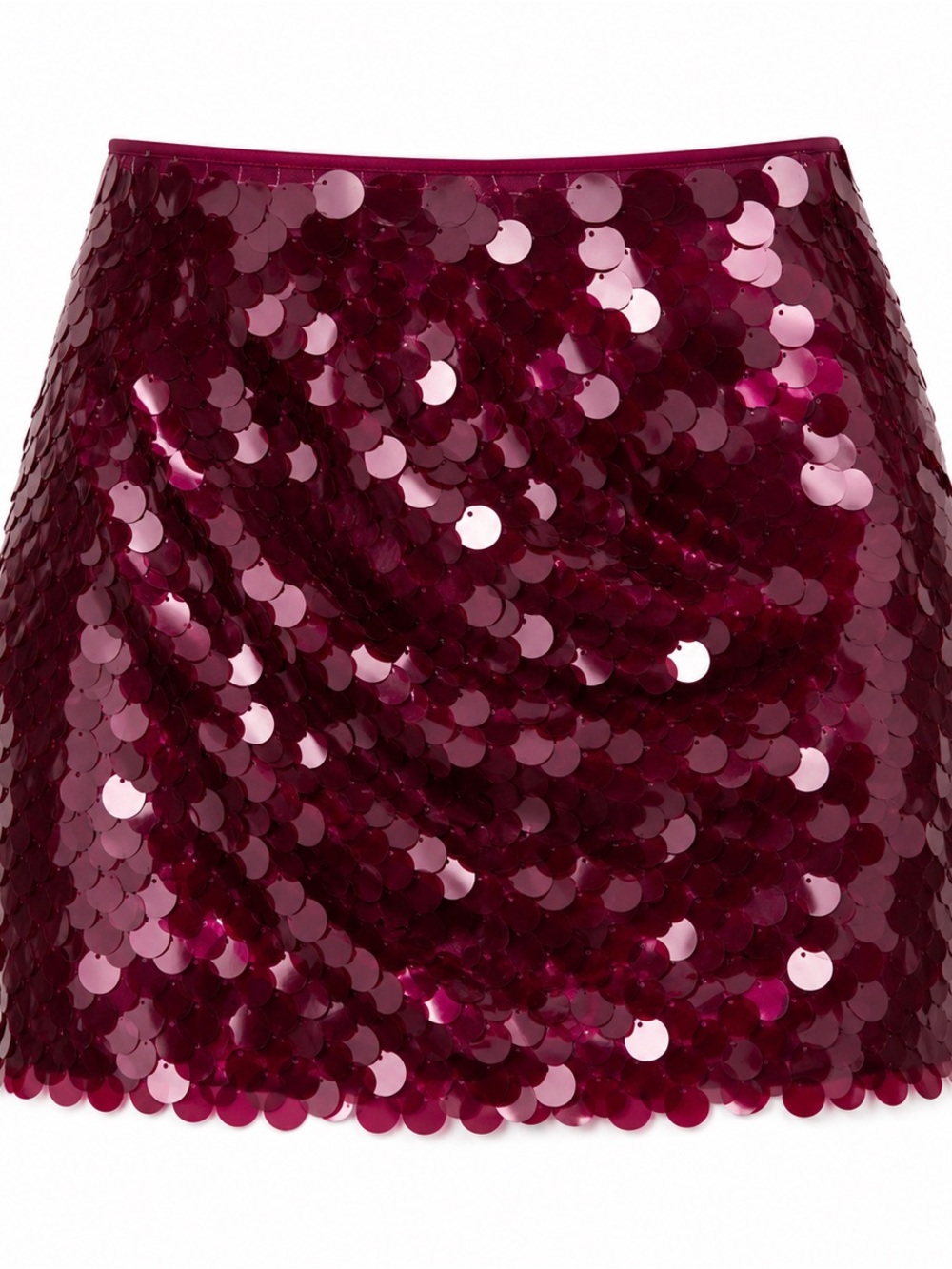 Women's Sequin Mini Skort - Burgundy